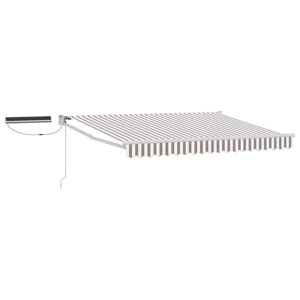 vidaXL Auvent rétractable électrique Gris clair et blanc
