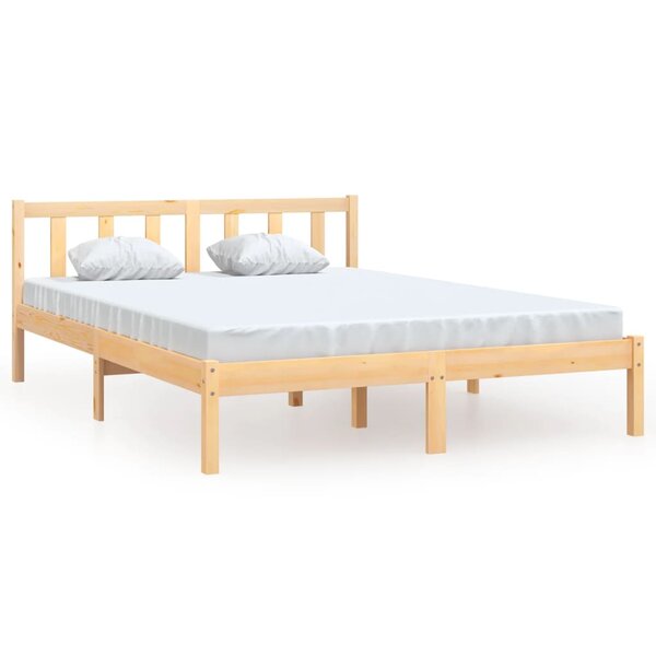 vidaXL Cadre de lit bois de pin massif 140x200 cm