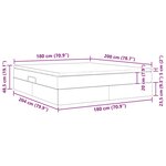 vidaXL Lit avec rangement et matelas Cappuccino 180 x 200 cm