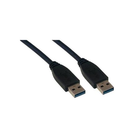 Cordon USB 3.0 type A mâle / mâle 2m Noir MCL SAMAR