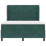 Lit Box Spring avec Matelas vert foncé 140x200 cm en velours