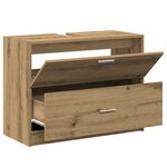 vidaXL Meuble sous lavabo en chêne artisanal 78x37x59 cm en bois reconstitué