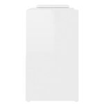 vidaXL Meuble TV Blanc brillant 104x30x52 cm Bois d'ingénierie