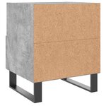 vidaXL Table de chevet gris béton 40x35x47 5 cm bois d’ingénierie