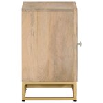 vidaXL Table de chevet 40x30x50 cm bois massif manguier et fer