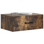 vidaXL Cabinet de chevet mural Chêne fumé 49 x 34 5 x 20 cm