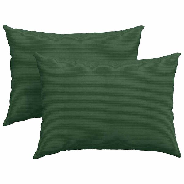 vidaXL Coussins de canapé 2 Pièces Vert foncé 70 x 50 cm