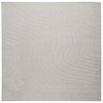 vidaXL Tapis de surface Carré HUARTE Crème 200 x 200 cm Polyester