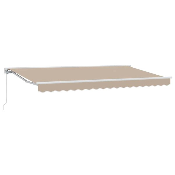 vidaXL Auvent Rétractable Beige 400x200 cm tissu