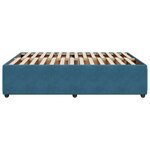 vidaXL Cadre de lit bleu 140x200 cm velours