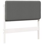 vidaXL Tête de lit capitonnée Blanc et gris clair 90 cm Pin massif