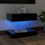 Vidaxl meuble tv avec lumières led noir 60x35 cm