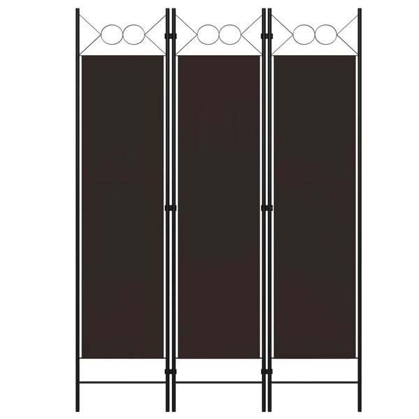 vidaXL Cloison de séparation 3 panneaux Marron 120x180 cm