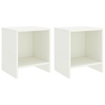 vidaXL Tables de chevet 2 Pièces Blanc 35x30x40 cm Bois de pin massif