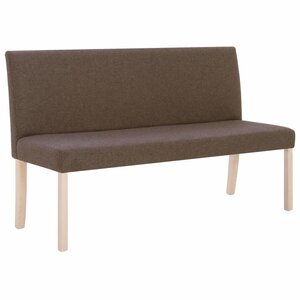 Banquette pouf tabouret meuble banc 139 cm marron polyester 3002084