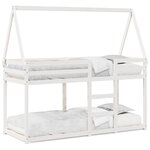 vidaXL Lit superposé sans matelas blanc 75x190 cm bois de pin massif