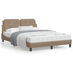 vidaXL Lit avec matelas cappuccino 120x200 cm similicuir