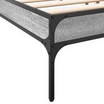 vidaXL Cadre de lit sonoma gris 200x200 cm bois d'ingénierie et métal
