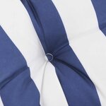 vidaXL Coussin d'extérieur 4 Pièces Bleu et Blanc 120 x 50 x 7 cm Tissu
