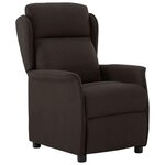 vidaXL Fauteuil inclinable Marron foncé 67.5 x 93.5 x 101.5 cm tissu