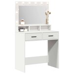 vidaXL Table de Toilette Blanc 79 x 41 x 135 cm Bois d'ingénierie