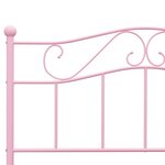 vidaXL Cadre de lit sans matelas rose métal 140x200 cm
