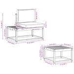 vidaXL Ensemble de canapés d'extérieur 3 Pièces Blanc et anthracite