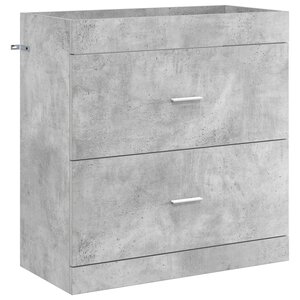 vidaXL Meuble sous lavabo de salle de bain Gris béton