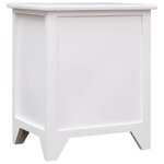 vidaXL Table de chevet 2 Pièces avec 2 tiroirs Blanc