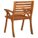 vidaXL Chaises de jardin avec coussins 4 Pièces Bois d'acacia massif