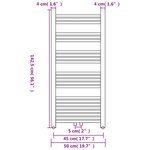 vidaXL Radiateur sèche-serviettes vertical de salle de bain 500x1424mm