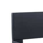 vidaXL Cadre de lit avec LED Noir Similicuir 90x200 cm