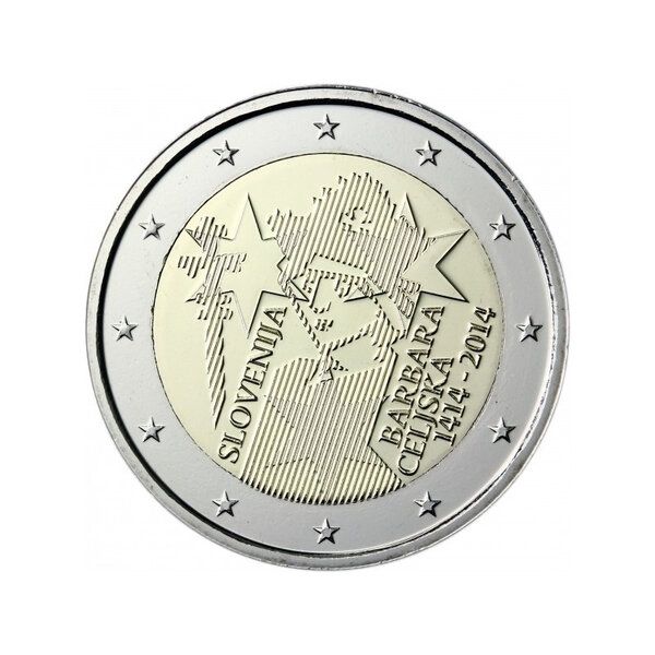 2 euros commémorative Slovénie 2014 - Barbara de Cillei.