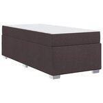 vidaXL Cadre de lit avec matelas Marron foncé 80 x 200 cm tissu