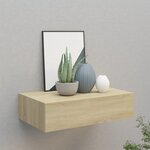vidaXL Étagère à tiroir murale chêne 40x23 5x10 cm MDF