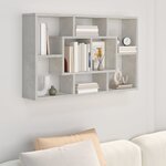 vidaXL Étagère murale Gris béton 85x16x52 5 cm Bois d'ingénierie