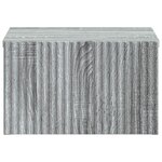 vidaXL Cabinet de chevet mural Sonoma gris 33 x 34 5 x 20 cm