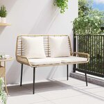 vidaXL Banc de jardin Marron et Crème polyrotin