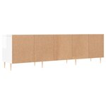 vidaXL Meuble TV blanc brillant 150x30x44 5 cm bois d'ingénierie