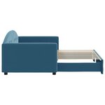 vidaXL Lit de jour avec lit gigogne bleu 90x200 cm velours