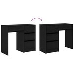 vidaXL Bureau Chêne noir 90 x 37 5 x 75 cm Bois d'ingénierie