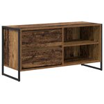 vidaXL Meuble TV Bois Ancien 100 x 36 x 49 5 cm Bois d'ingénierie
