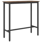 vidaXL table Chêne fumé 100 x 40 x 100 5 cm Bois d'ingénierie et acier
