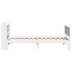 vidaXL Cadre de lit avec tête de lit sans matelas blanc 75x190 cm