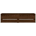 vidaXL Cadre de lit avec tiroirs sans matelas chêne marron 100x200 cm