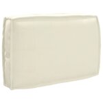 vidaXL Coussin Crème 60 x 40 x 12 cm Tissu Oxford