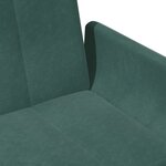 vidaXL Canapé-lit à 2 places avec repose-pied vert foncé velours