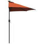 vidaXL Parasol de jardin Couleur terre cuite 294 x 150 x 223 cm tissu