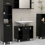 vidaXL Armoire de salle de bain Noir 60x32x53 5 cm Bois d'ingénierie