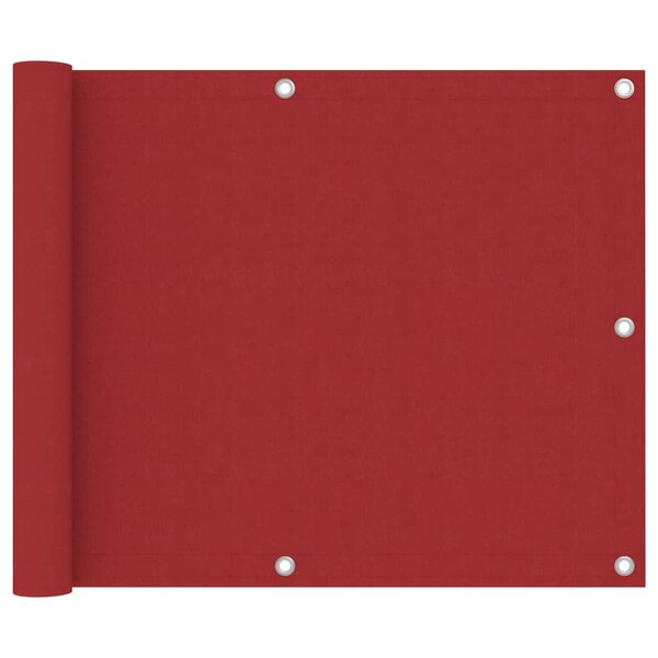 vidaXL Écran de balcon Rouge 75x300 cm Tissu Oxford